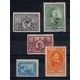RUMANIA 1931 Yv 406/10 SERIE COMPLETA NUEVA CON GOMA UN VALOR BAJO CON DOBLEZ EN UNA ESQUINA, MUY BUENA SERIE 50 EUROS
